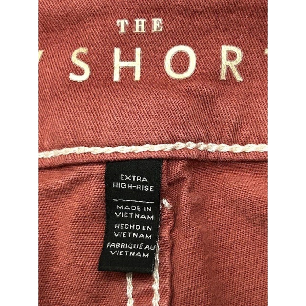 White House Black Market Womens Extra High-Rise The 5" Short Rust Red Size 00 - Picture 3 of 13